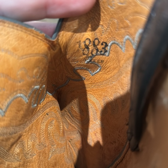 Lucchese 1883 Teju Lizard Skin Black Boots N1006R4 - 10D - Picture 4 of 5